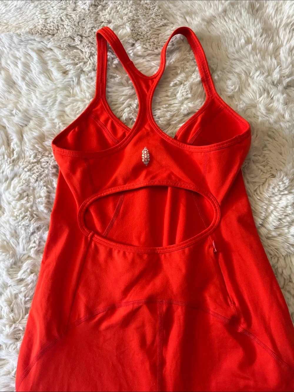 Free People “Let’s Bounce” Jumpsuit Flame (red/orange) small - Picture 11 of 11